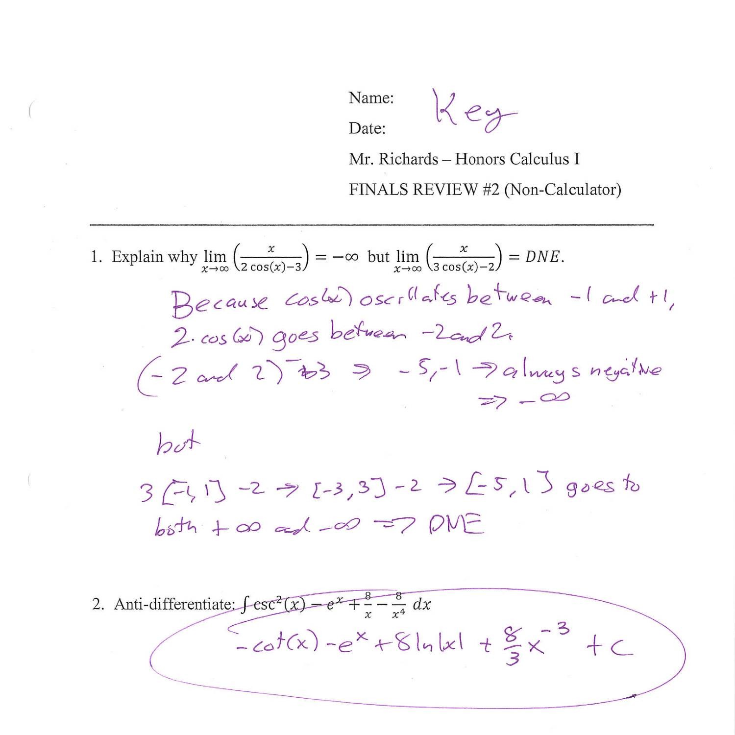 calc 1 3 review