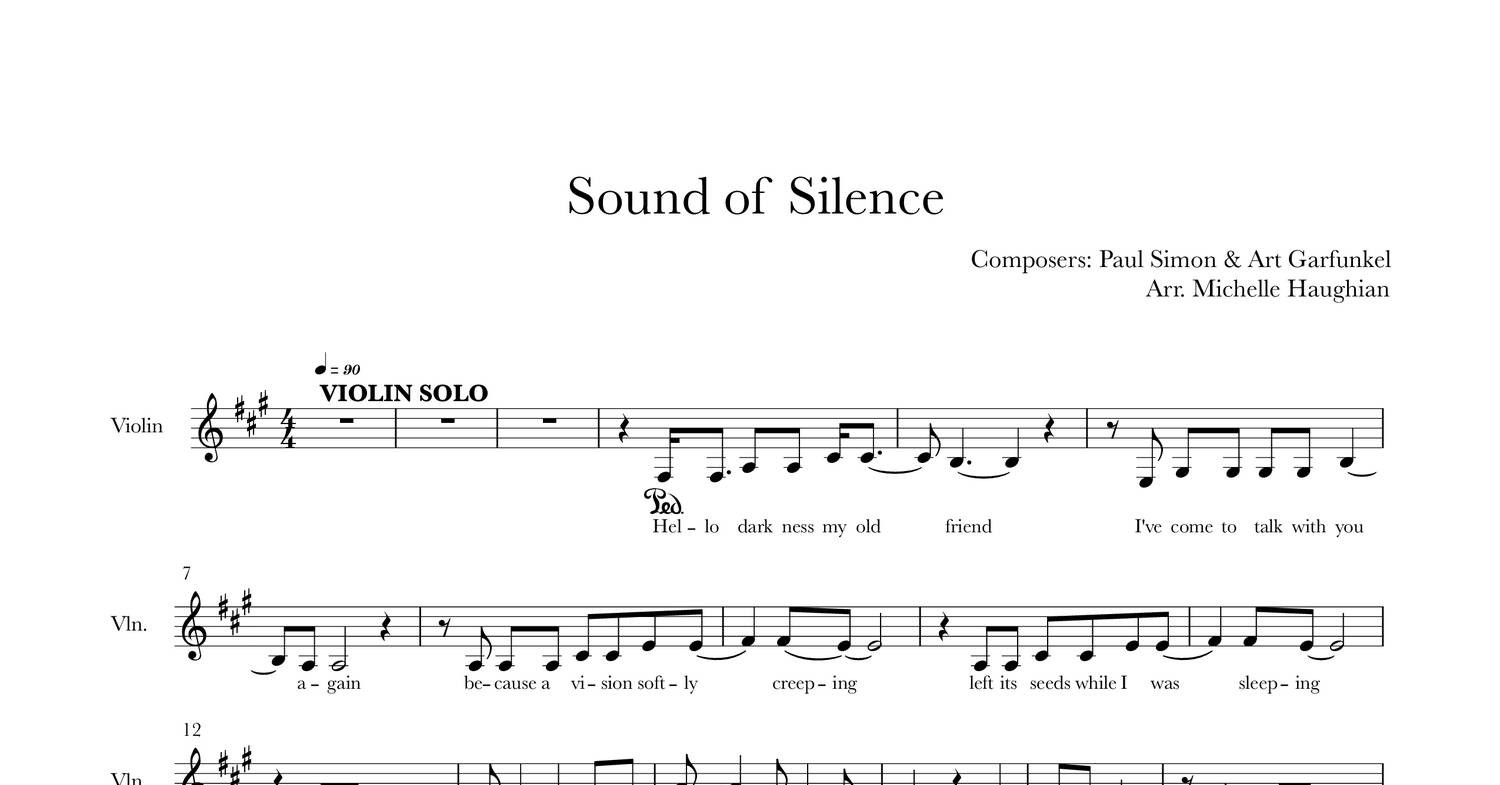 sound of silence violin notes