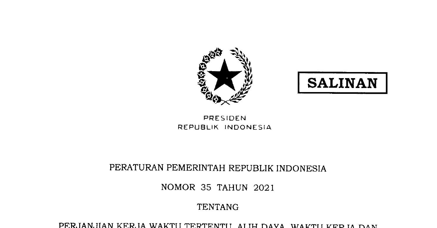 Salinan PP Nomor 35 Tahun 2021.pdf | DocDroid