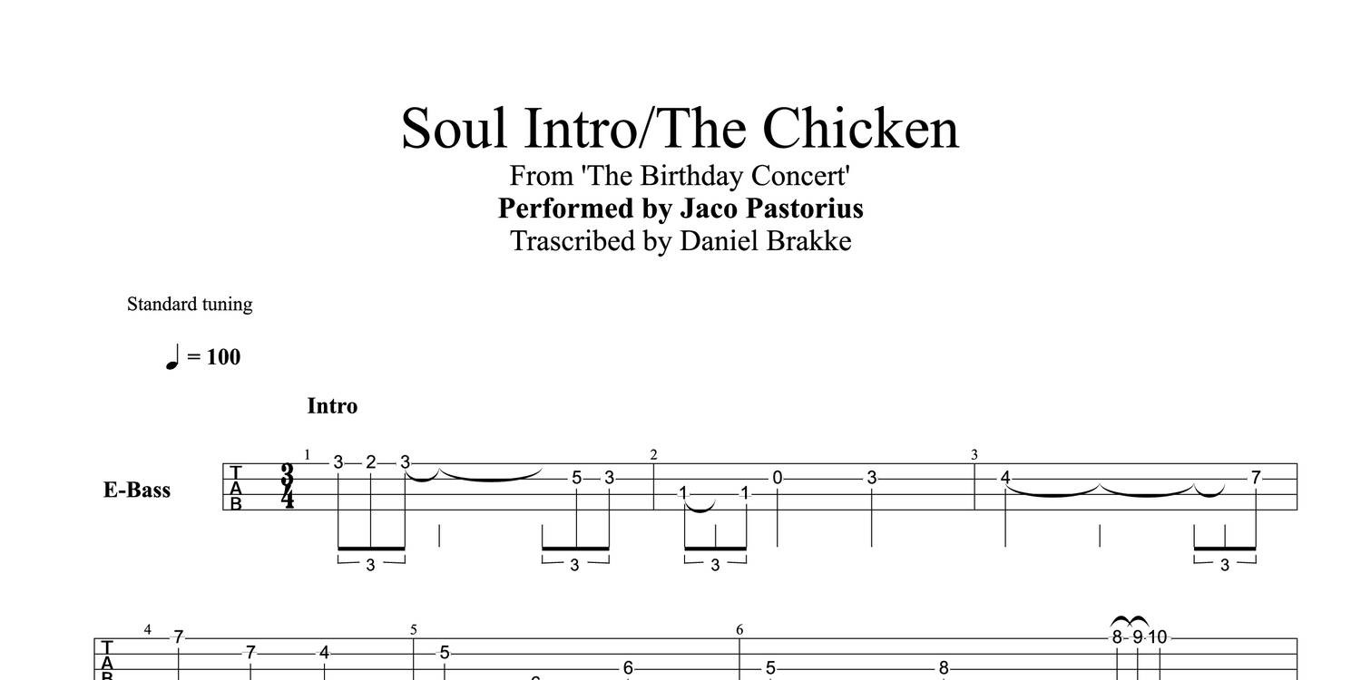 The chicken jaco chords