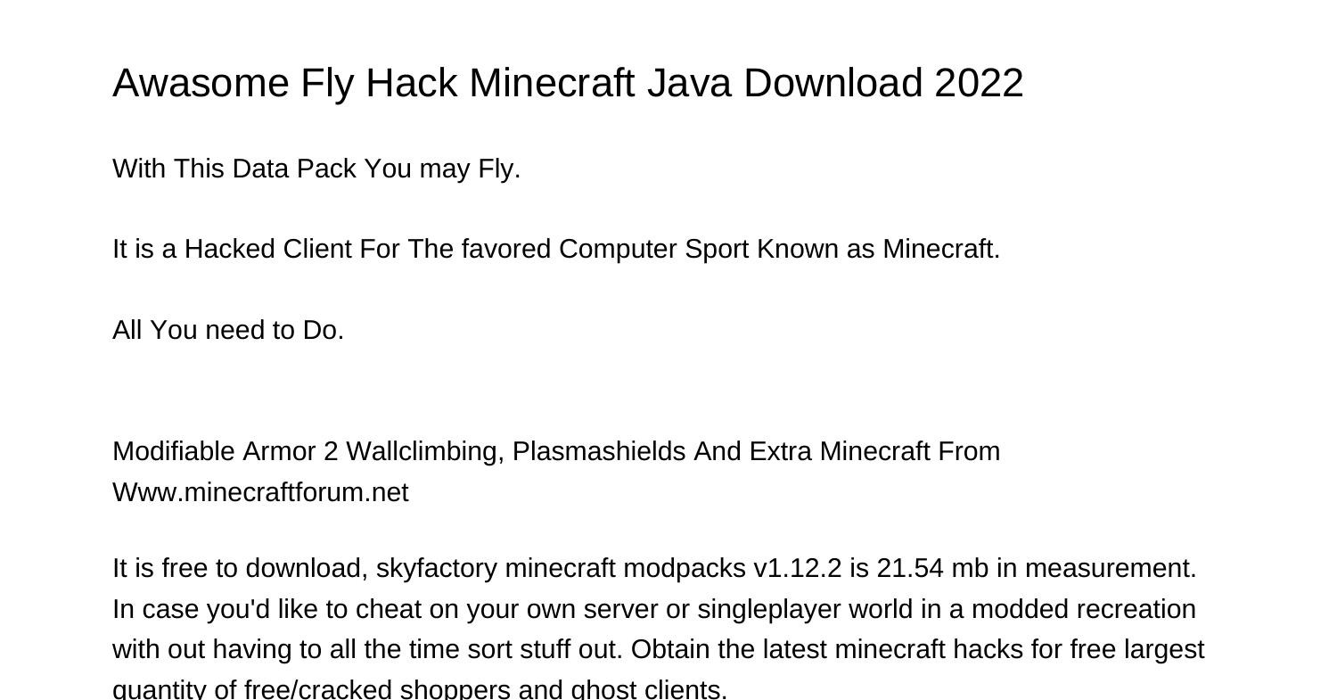 fly hack minecraft 1.7.10 ftb