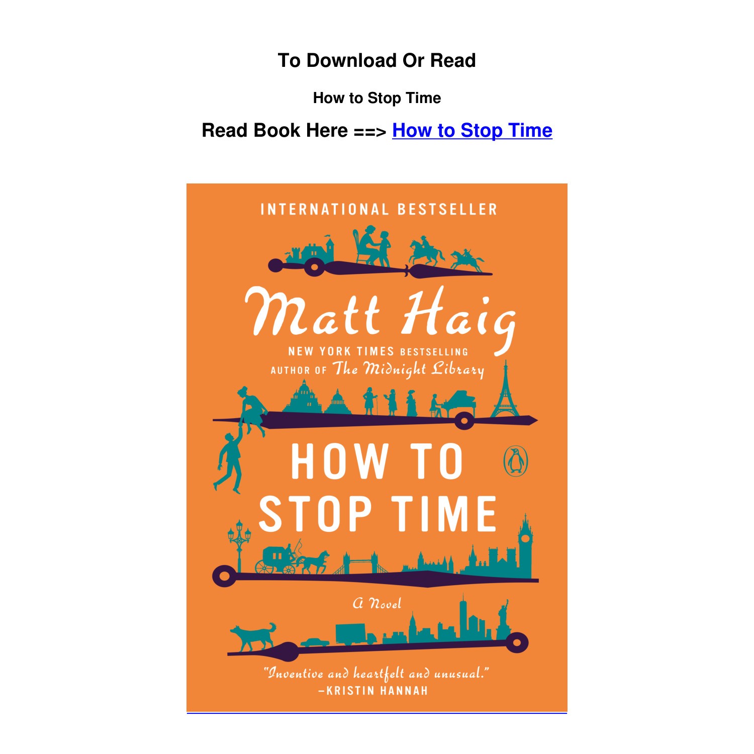 How to Stop Time by Matt Haig: 9780525522898