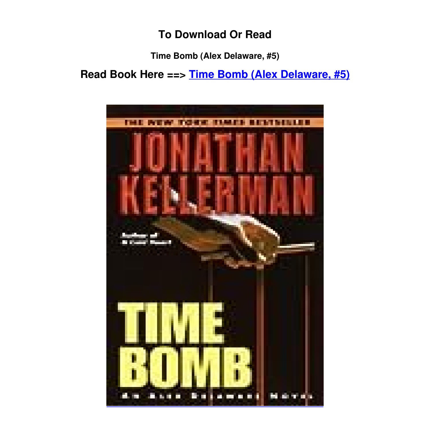 Time Bomb (Alex Delaware, Book 5)