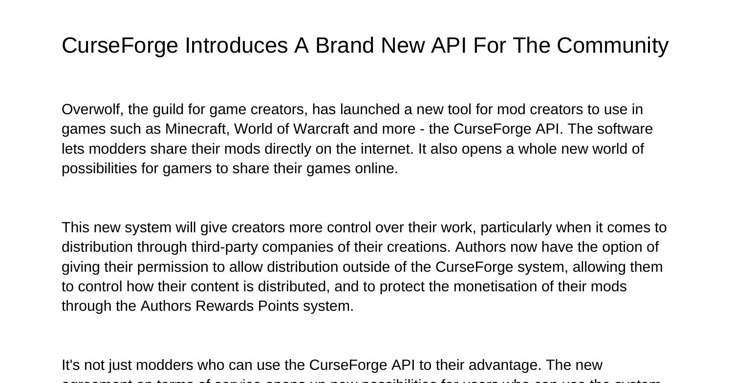 curseforge-introduces-a-brand-new-api-for-the-communityjkvqk-pdf-pdf