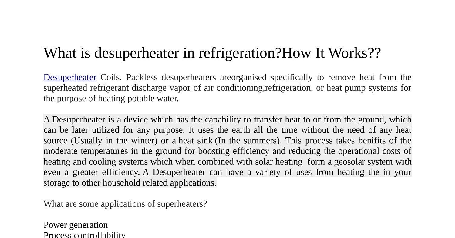 what-is-desuperheater-in-refrigeration-how-it-works-pdf-docdroid