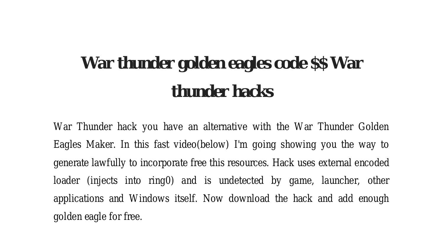 war of thunder hacks