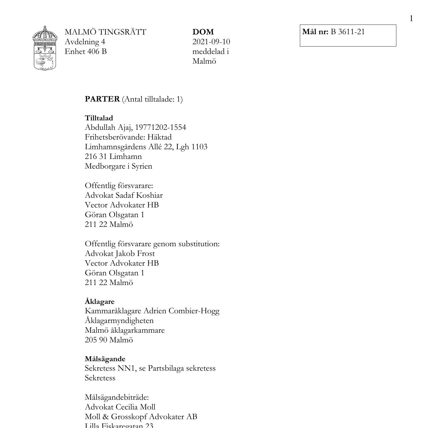 Malmö TR B 3611-21 Dom 2021-09-10 (1).pdf | DocDroid