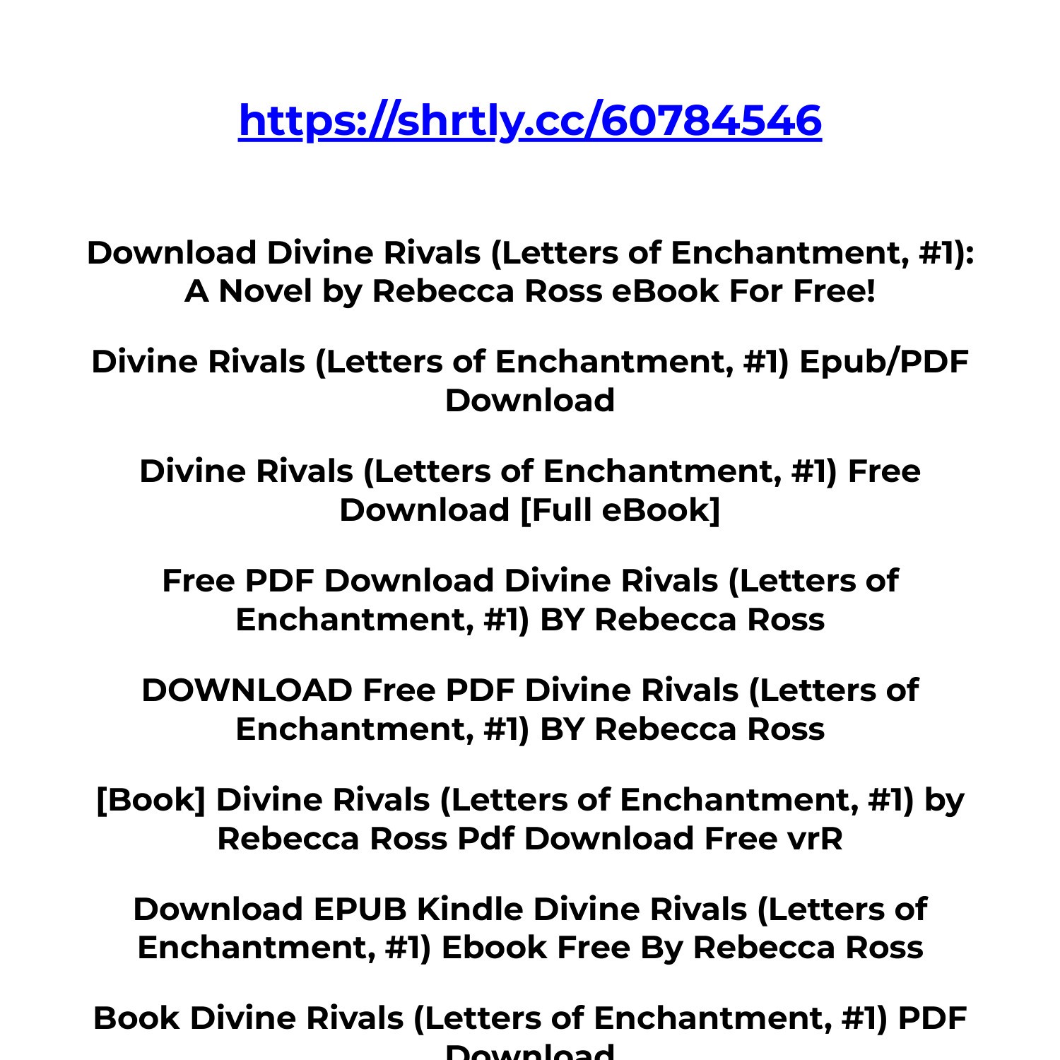 Divine Rivals (Letters of Enchantment, #1) by Rebecca Ross