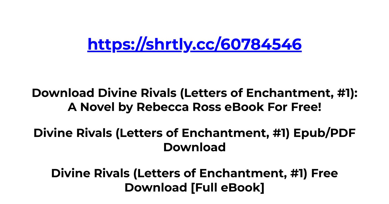 Divine Rivals (Letters of Enchantment, #1) by Rebecca Ross