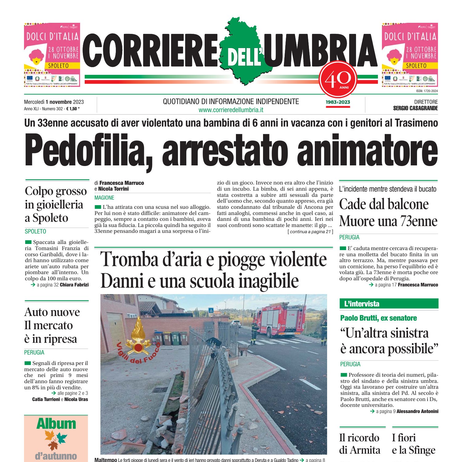 Rassegna Stampa Del 1 Novembre 2023 Prime Pagine Dei Giornali In Pdf