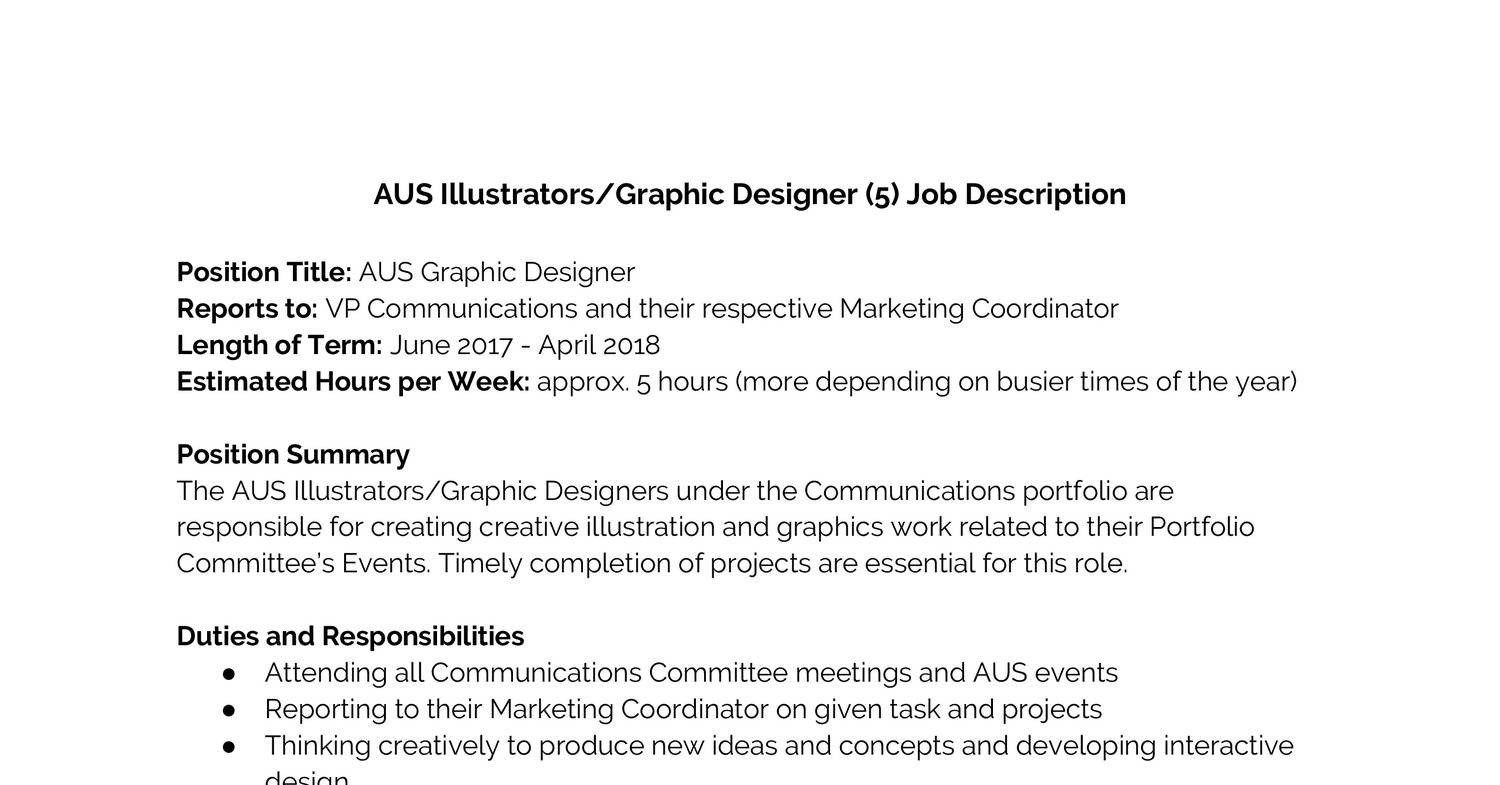 Aus Graphic Designer (2) Job Description.docx | Docdroid