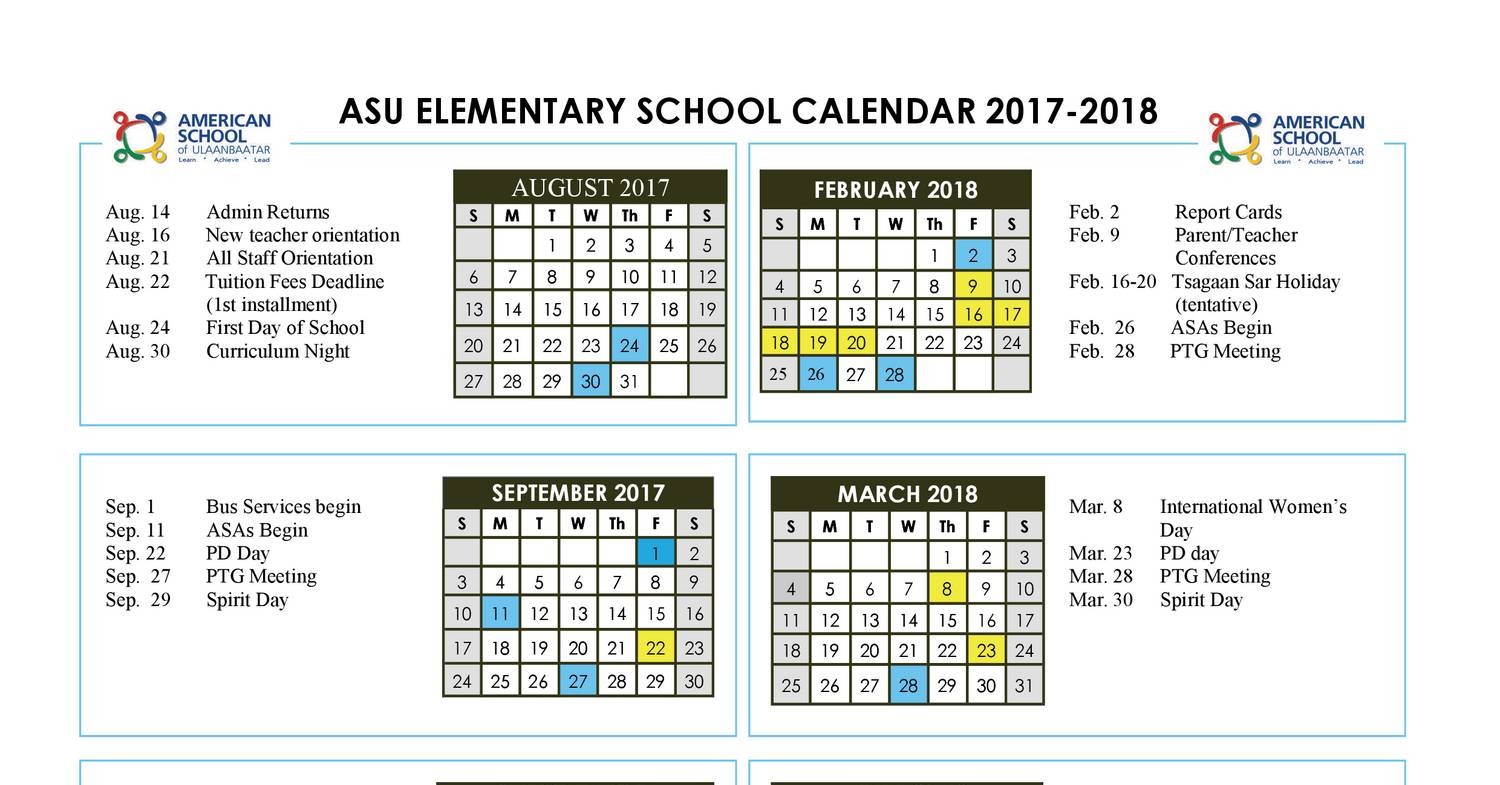 Elementary School Calendar 20172018.pdf DocDroid