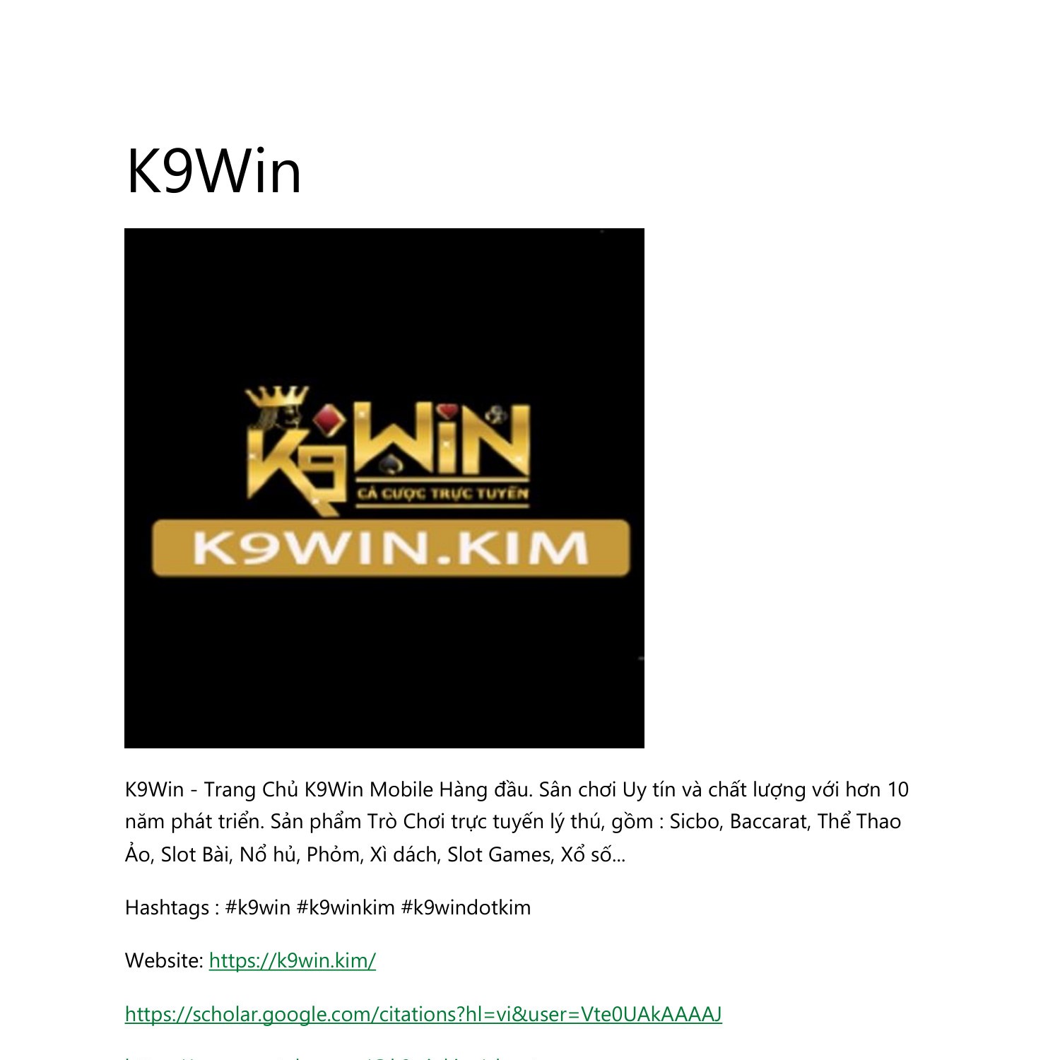 k 9 win