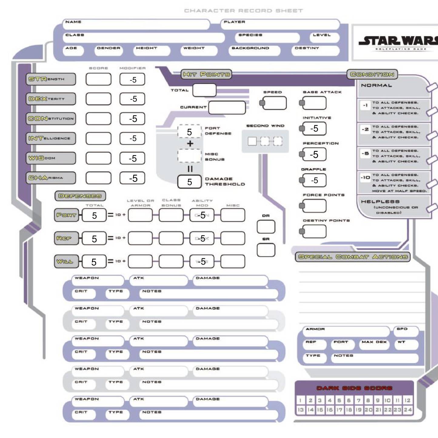 Finished Character Sheet