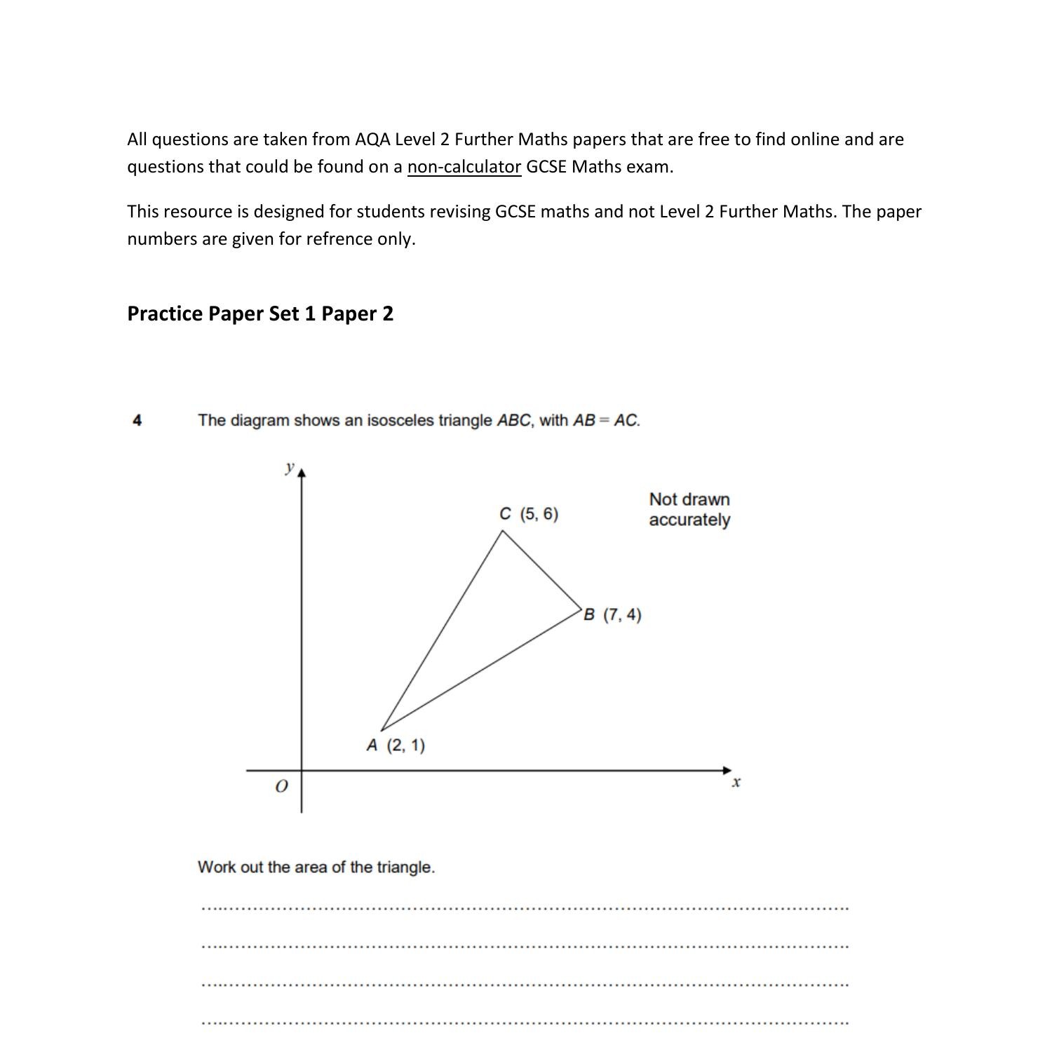 Level Fm Questions For Gcse Maths Calc Pdf Docdroid