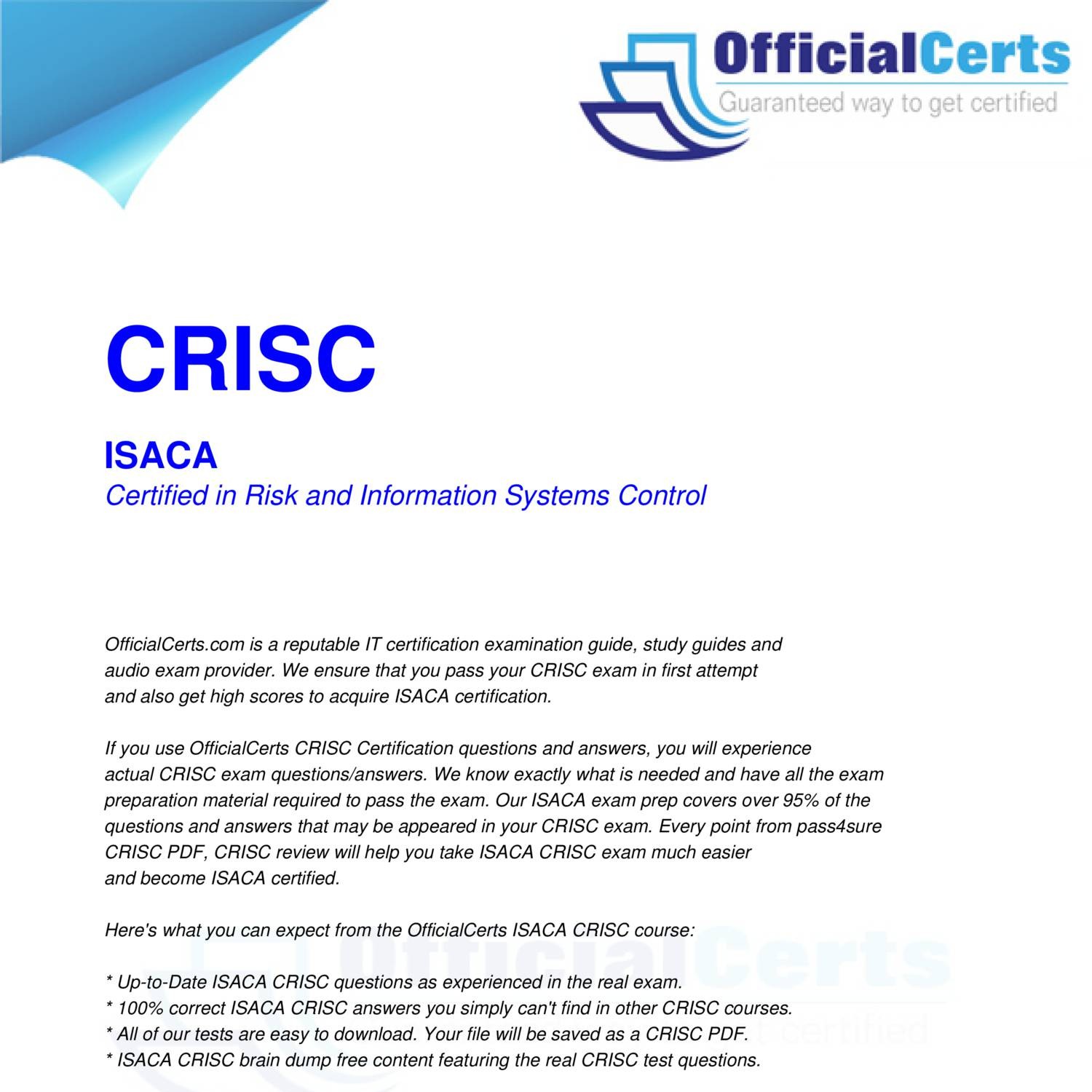 CRISC Prüfungs-Guide