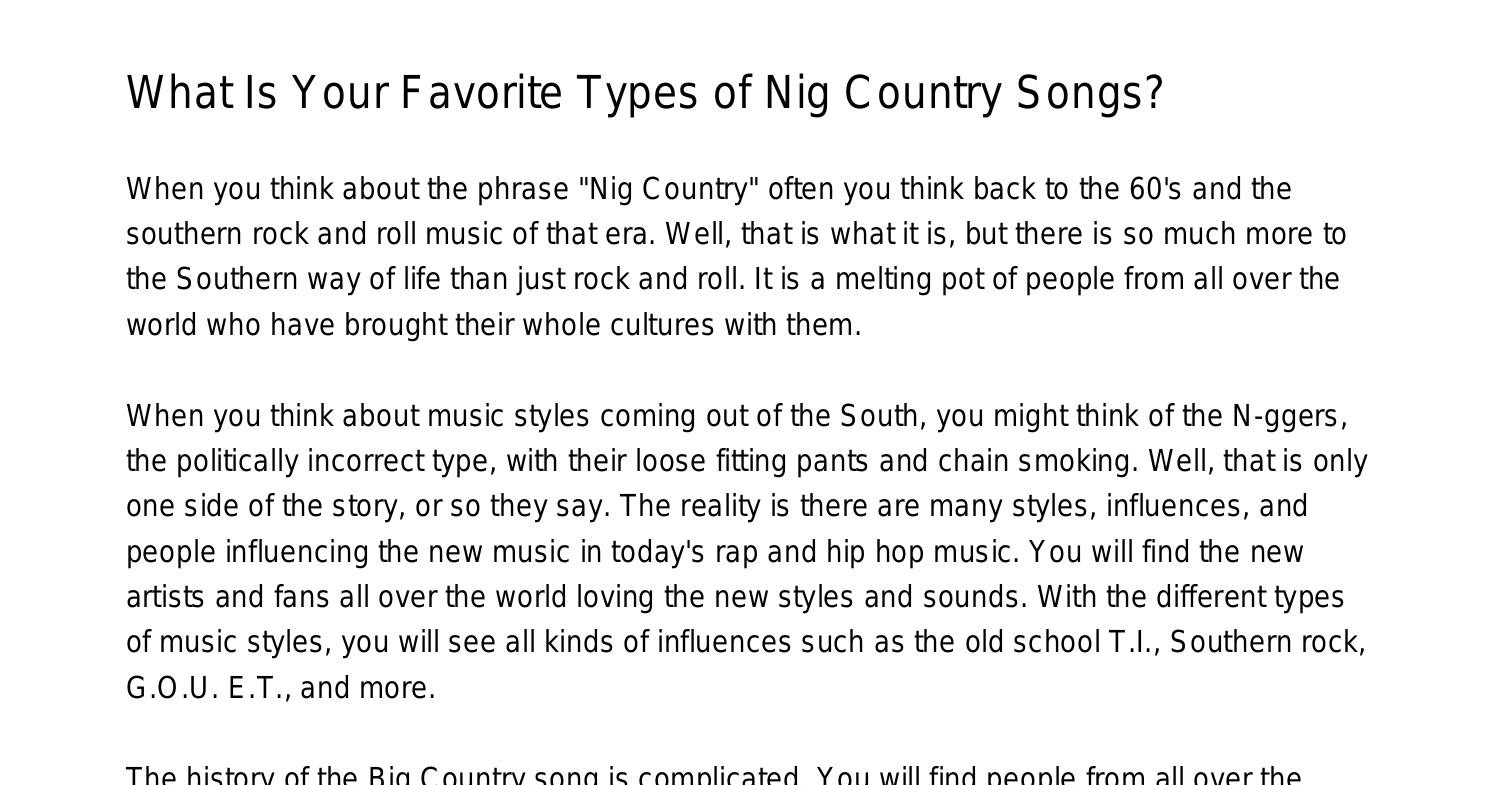 what-is-your-favorite-types-of-nig-country-songsptbtr-pdf-pdf-docdroid