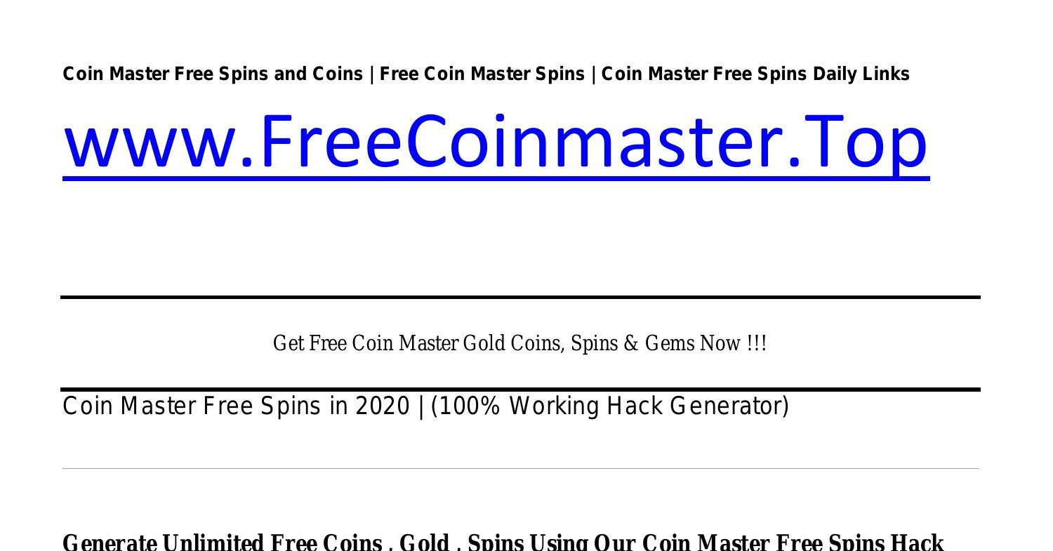 Daily coin.master free coins and spins