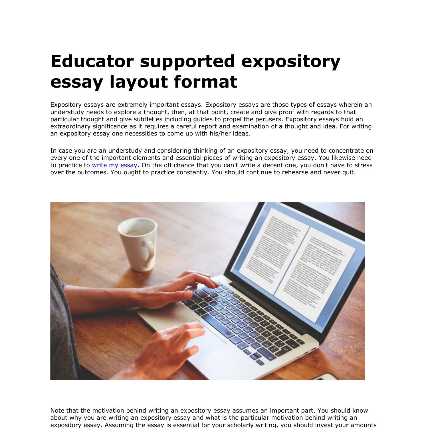 expository essay layout