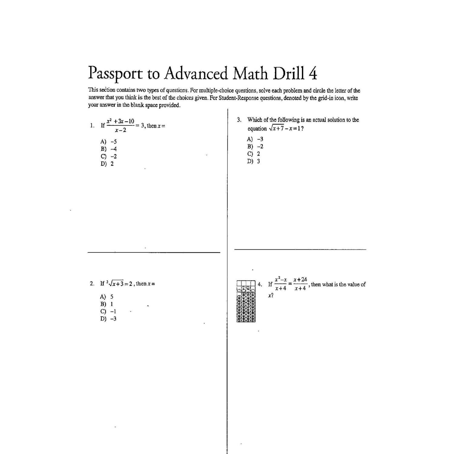math portion psat practice test