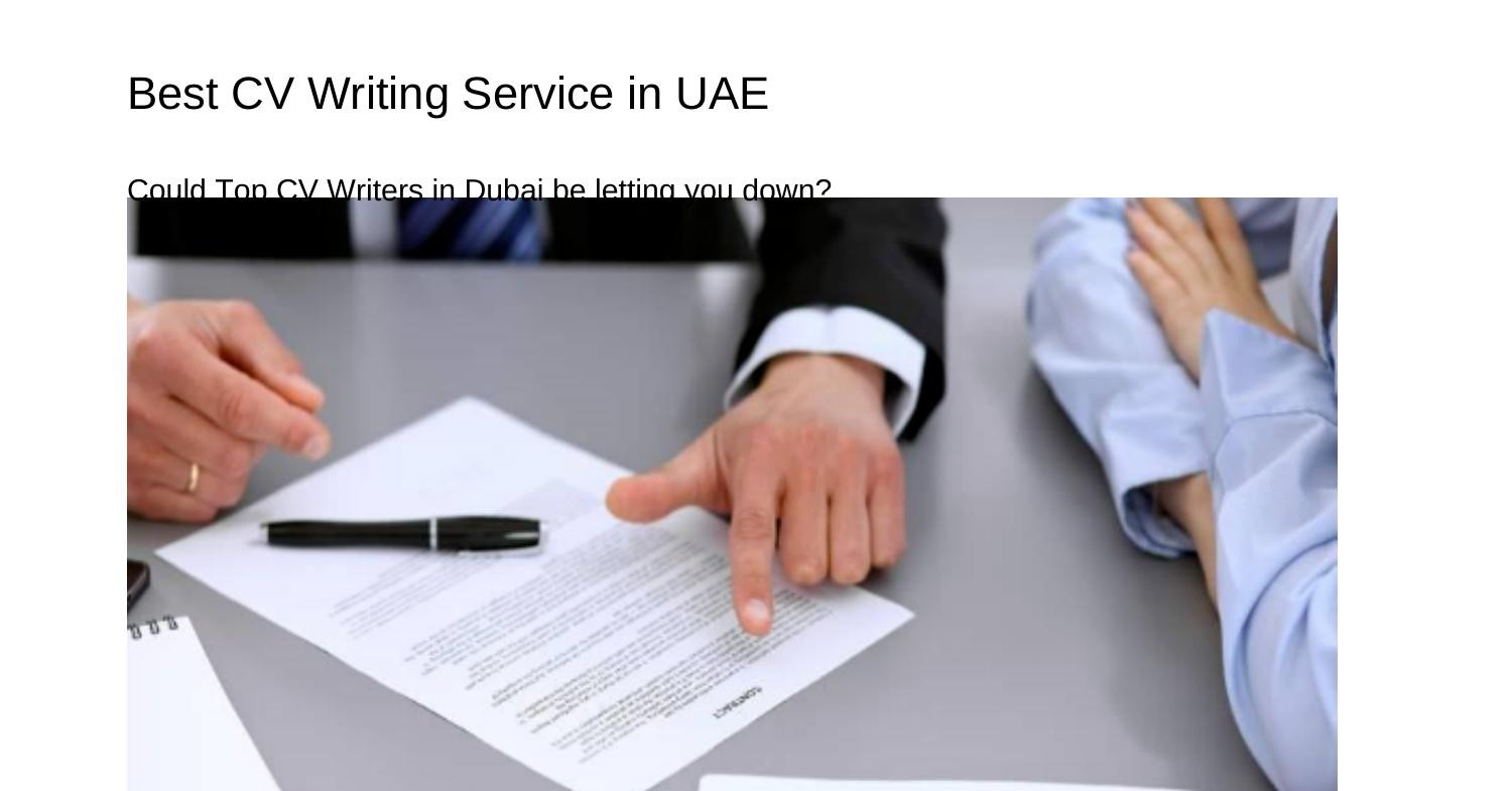 best cv writing services middle east