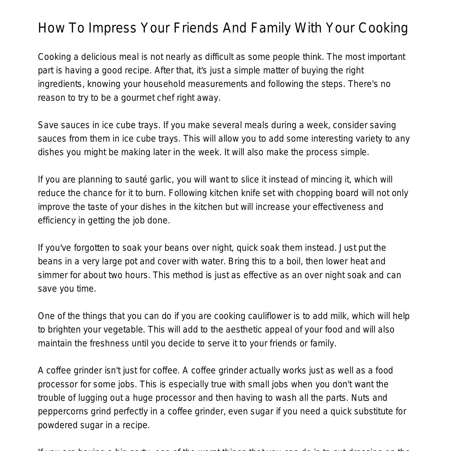 how-to-impress-your-friends-and-family-with-your-cookingwsief-pdf-pdf