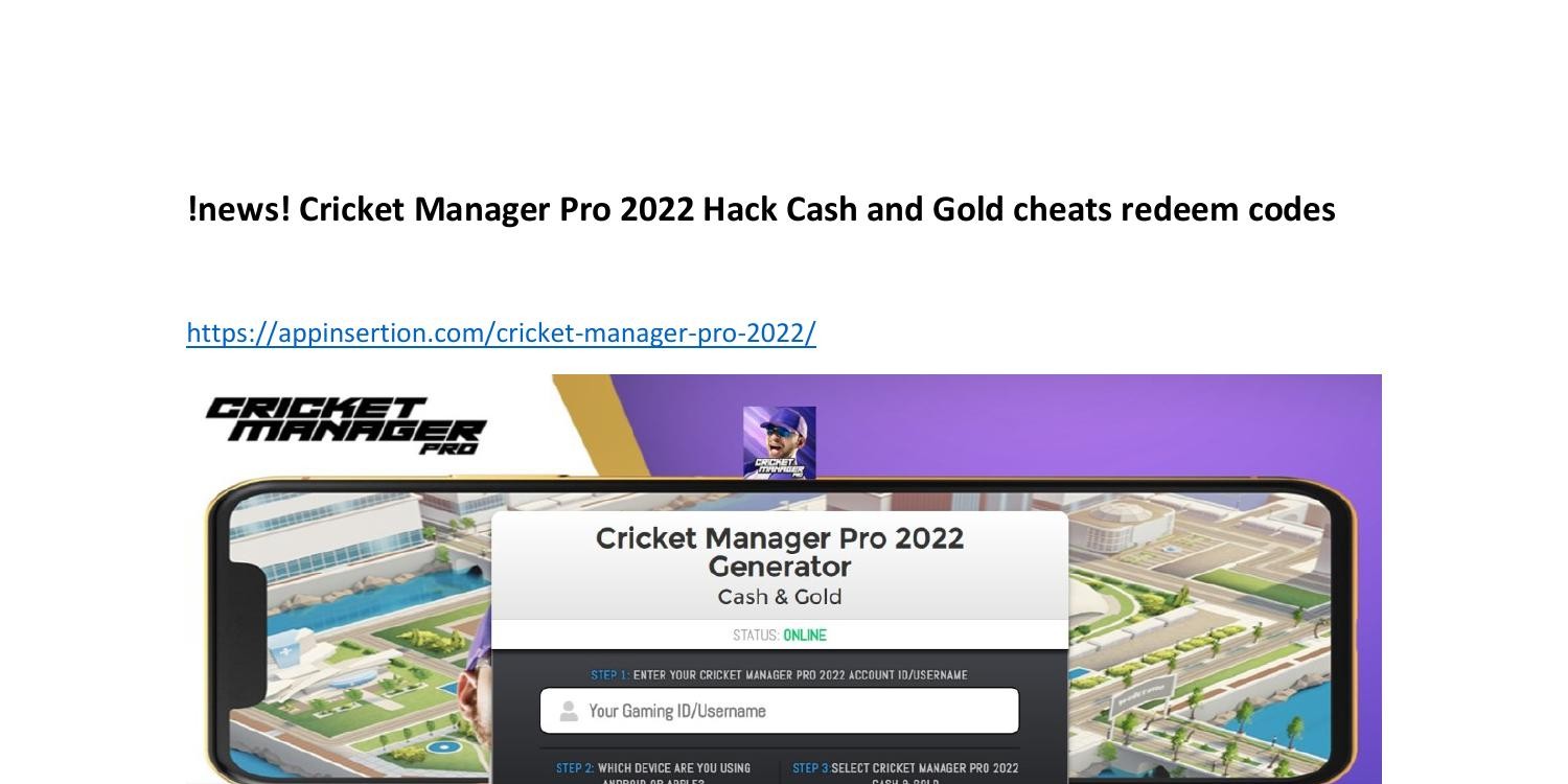 Cricket Manager Pro