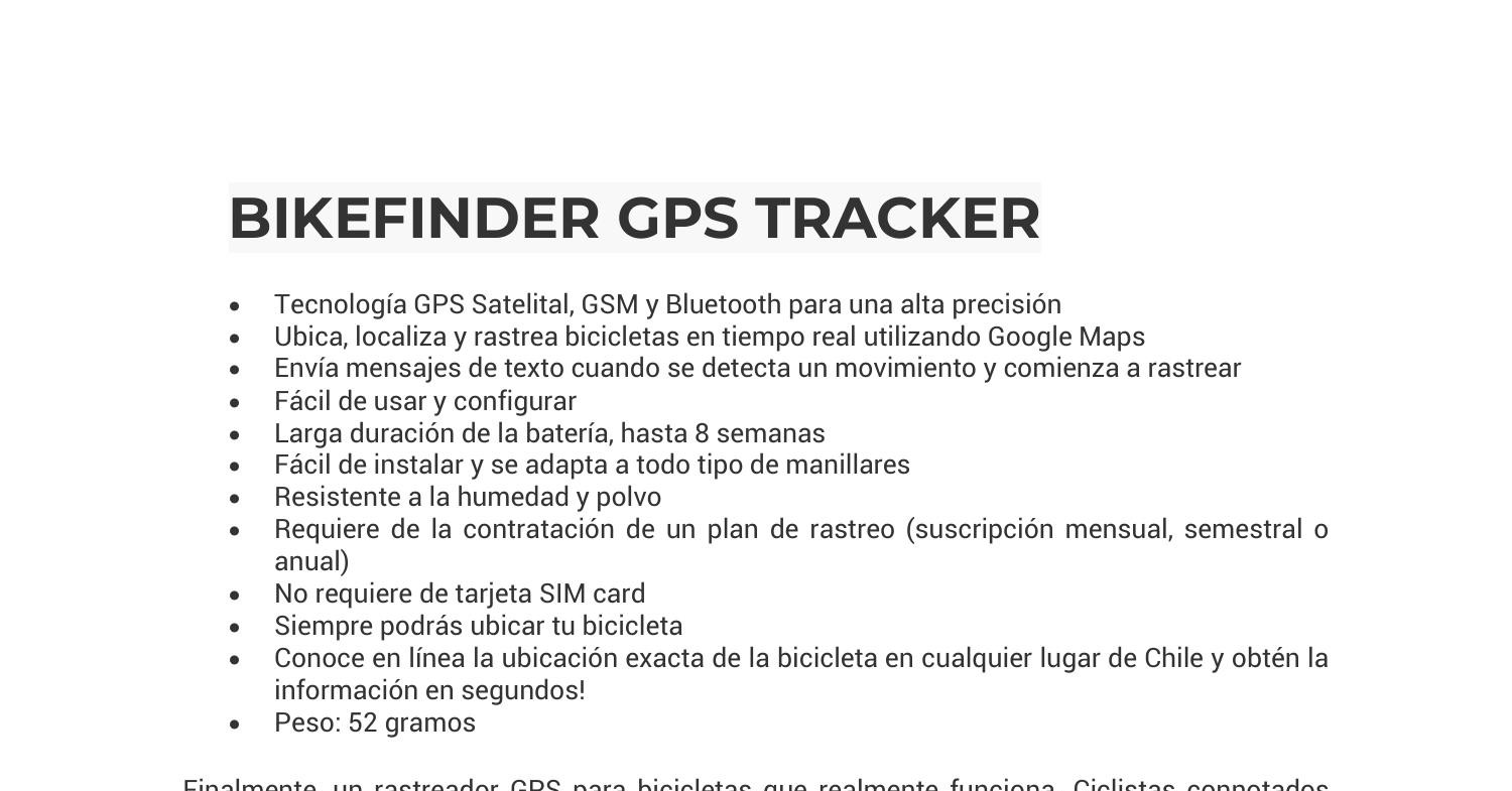 BikeFinder - Rastreador GPS para bicicletas