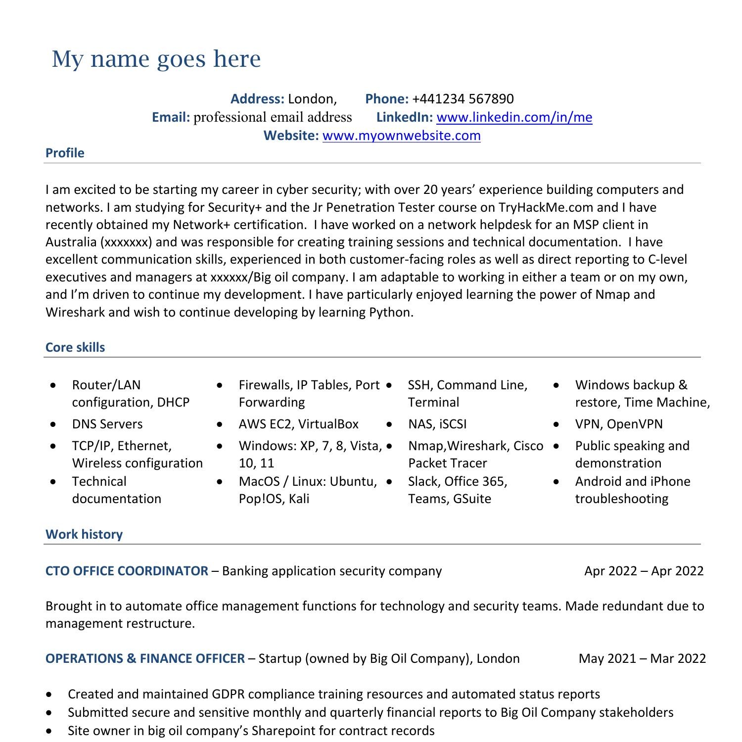 Reddit Friendly Cv Cyber Security Analyst Pdf Docdroid