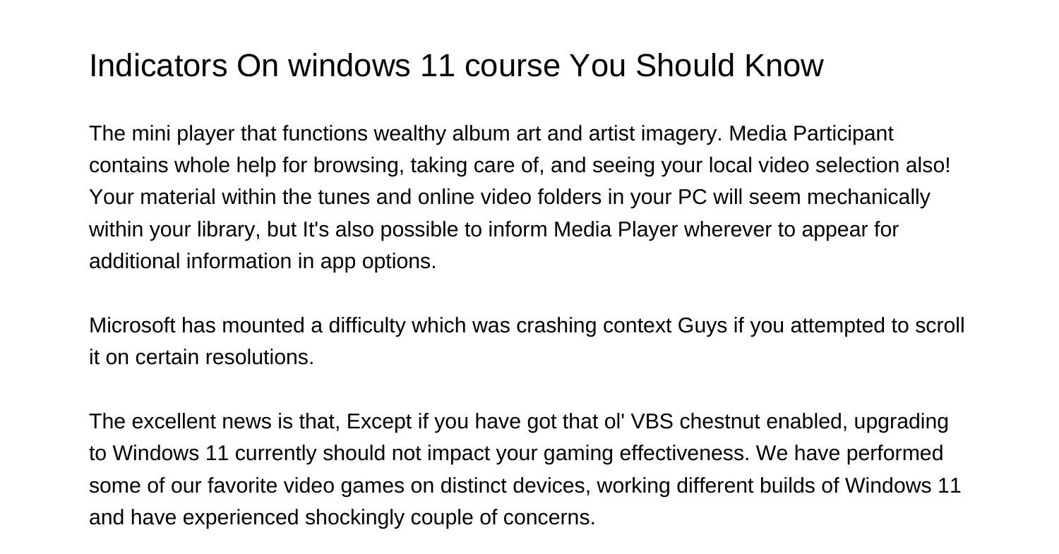 windows 11 course pdf