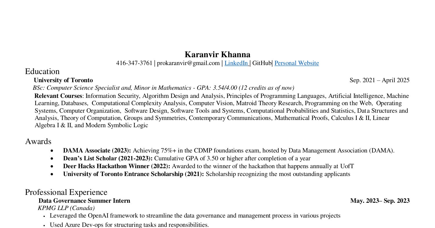 Karan Resume FALL 2023.pdf | DocDroid