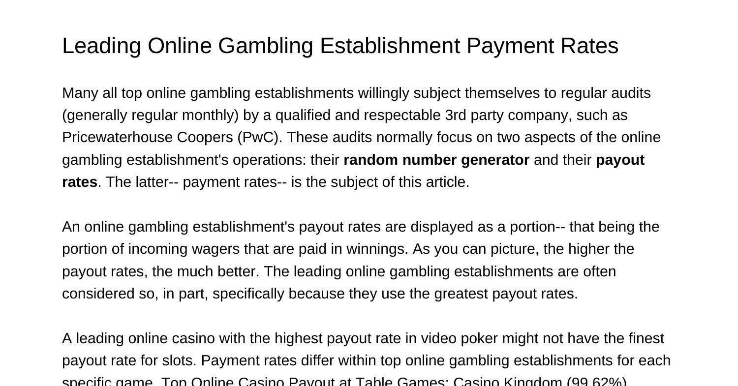 Top Online Casino Payout Ratesgdqyv.pdf.pdf DocDroid