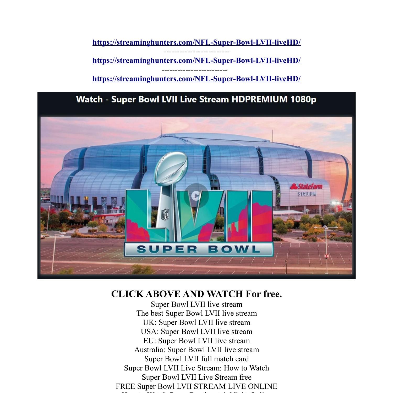 match!! Super Bowl LVII LIVE STREAmREDDIT.pdf DocDroid