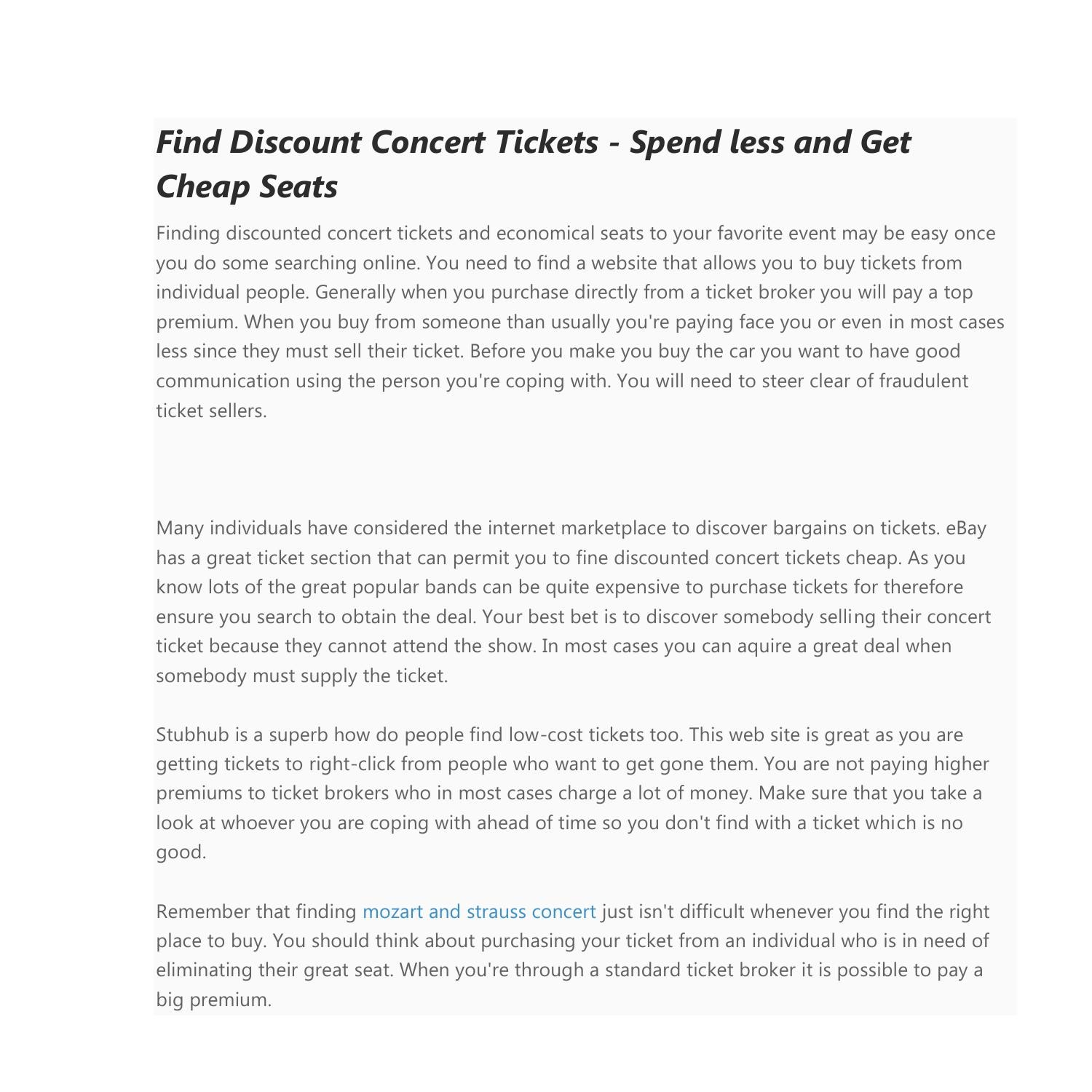 Find Discount Concert Tickets Spend less and Get Cheap Seats6.pdf