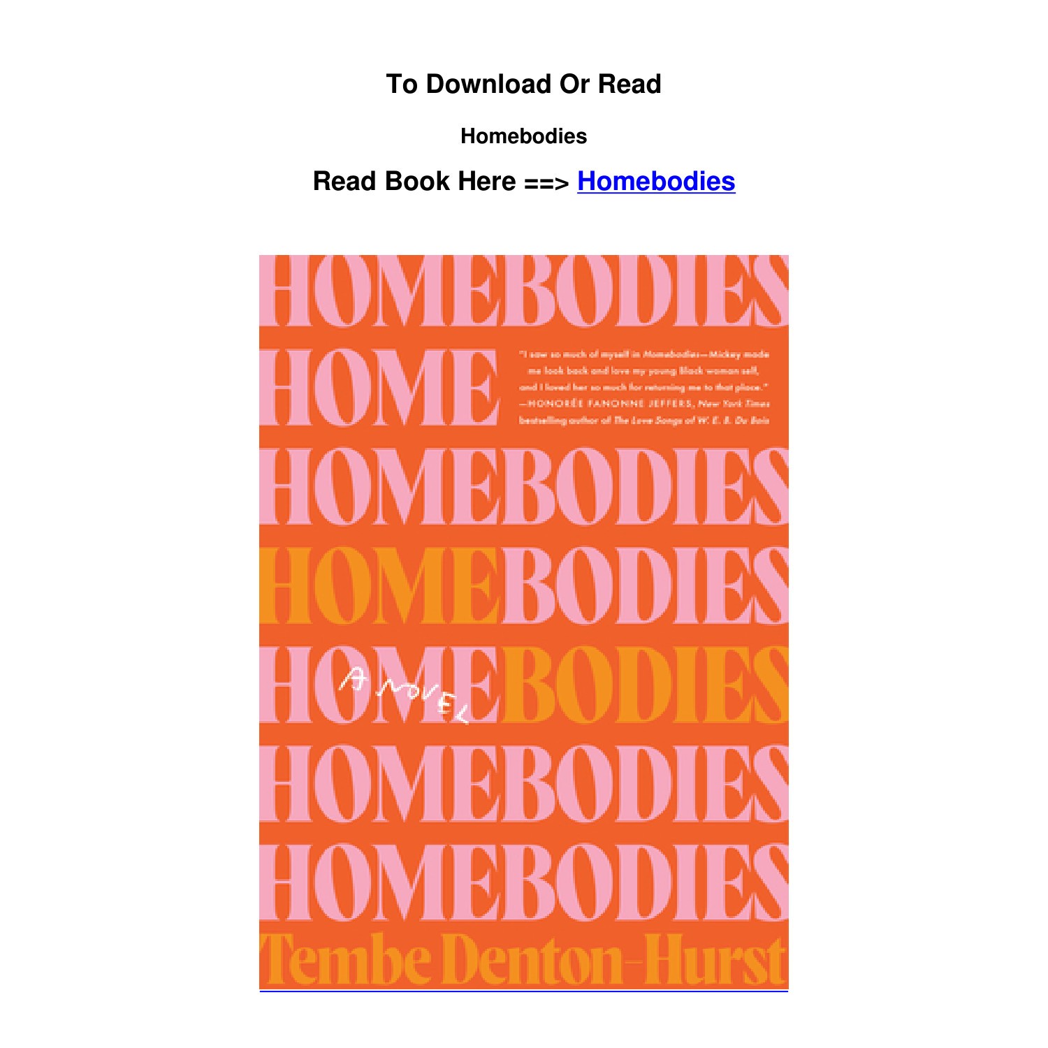 pdf download Homebodies BY Tembe Denton Hurst.pdf DocDroid