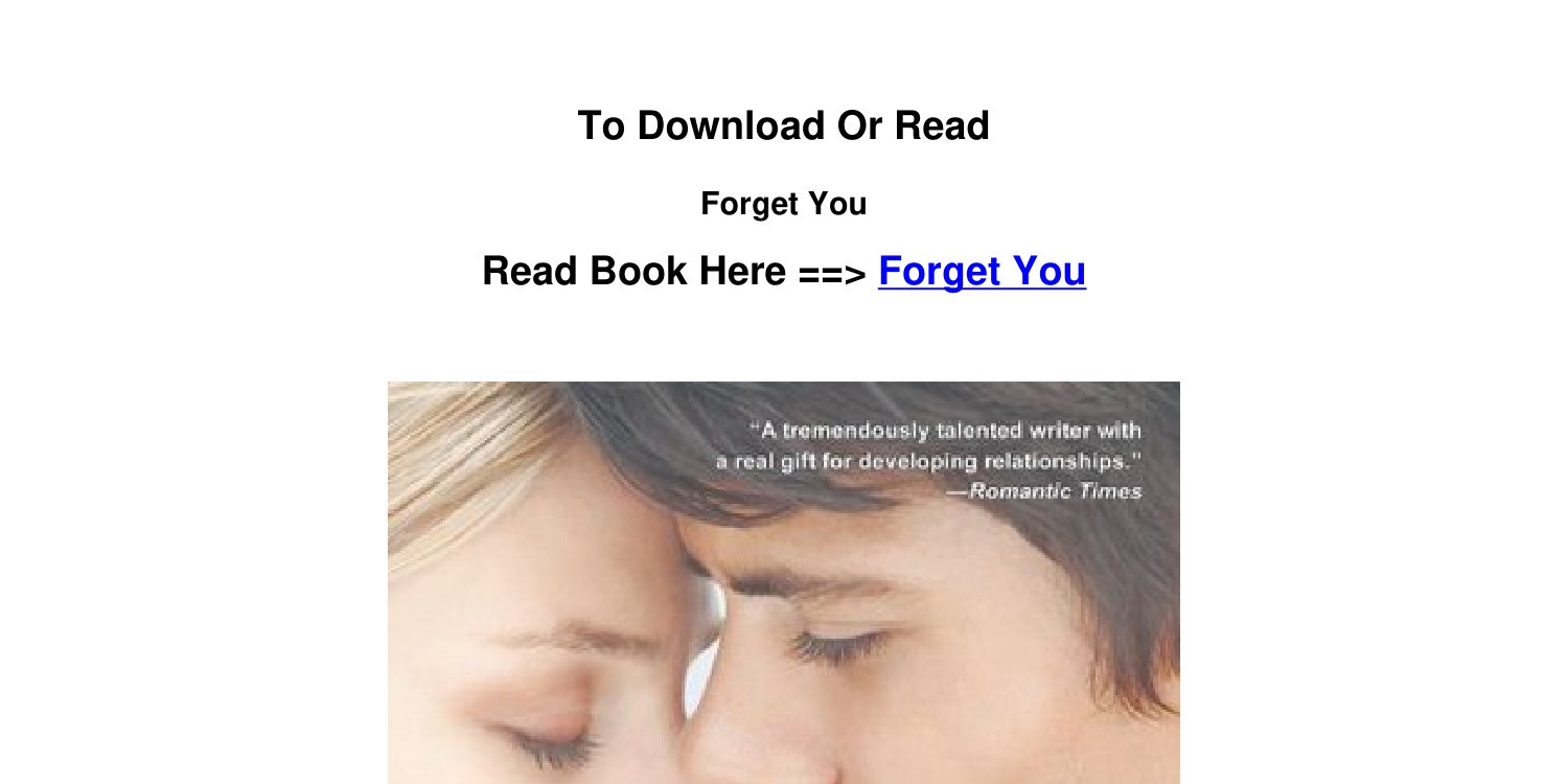 Download EPUB Forget You BY Jennifer Echols.pdf DocDroid