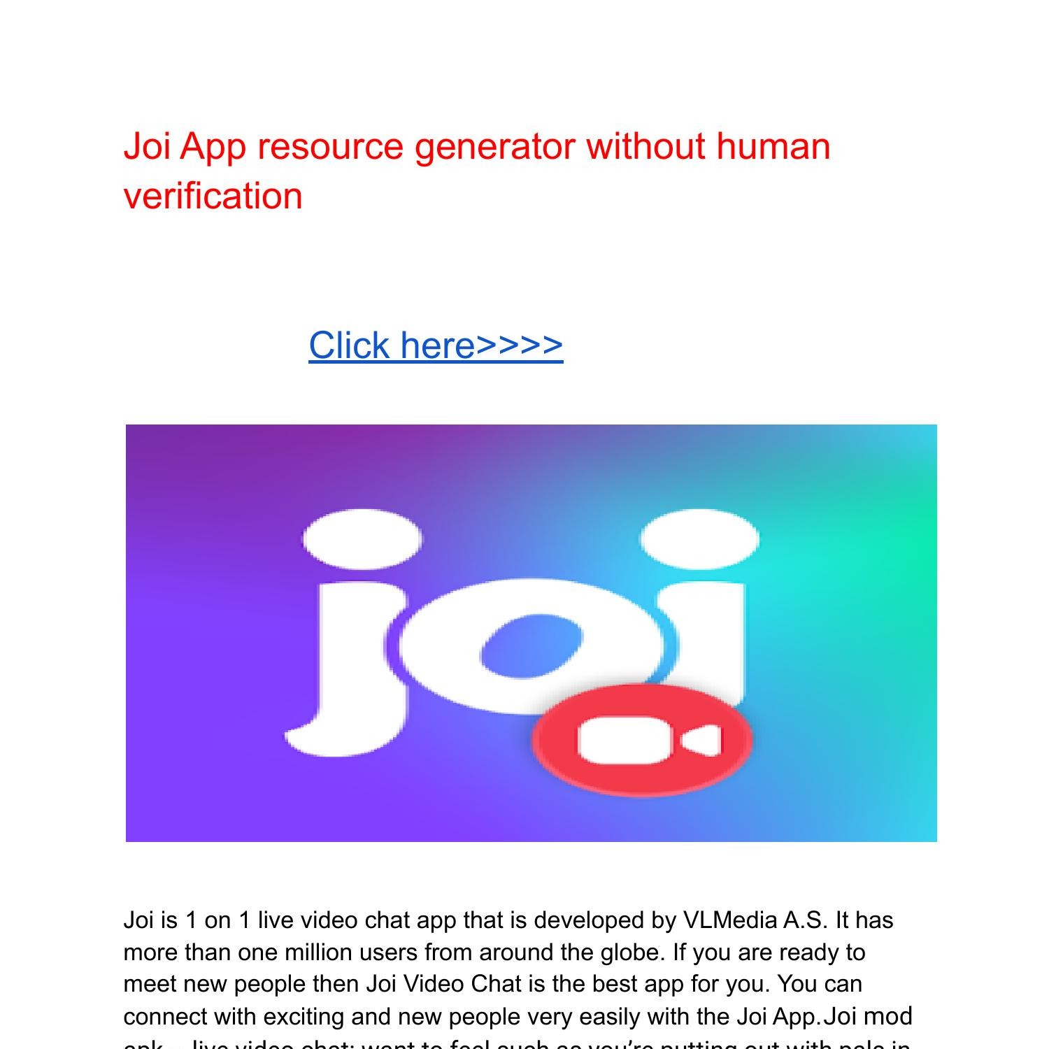 Joi App resource generator without human verification.pdf | DocDroid