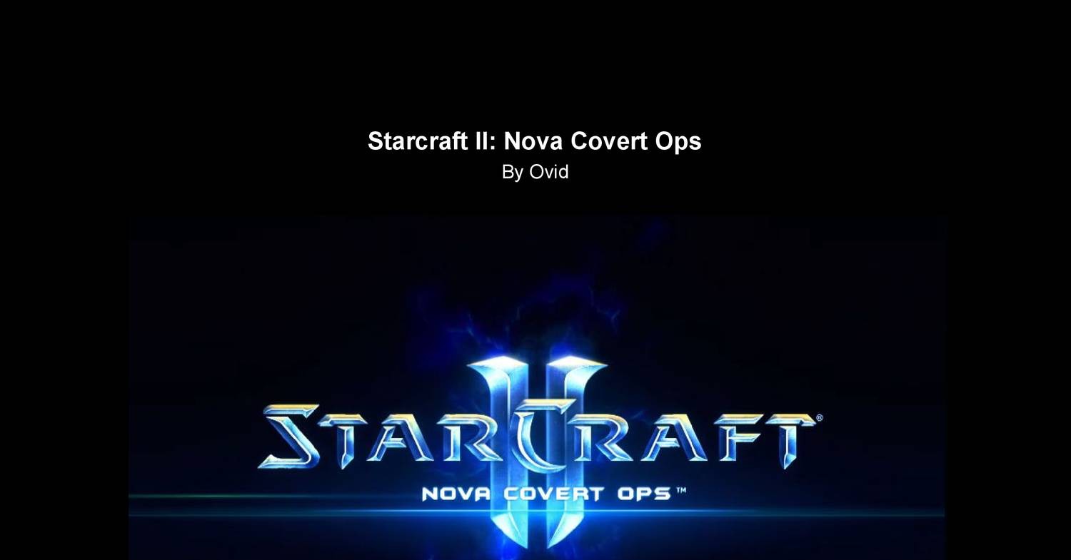 starcraft 2 nova covert ops download crack