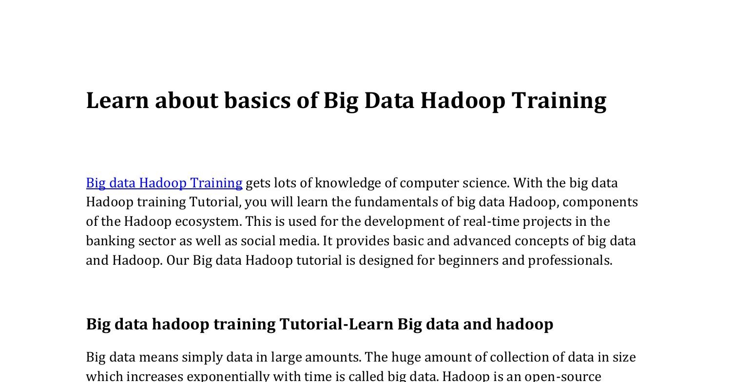 big data hadoop research paper pdf