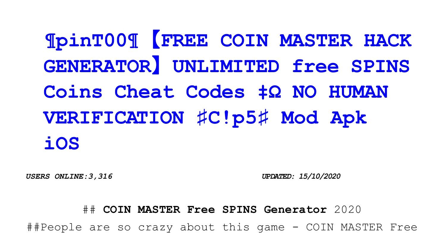 Cheat Codes For Coin Master Game