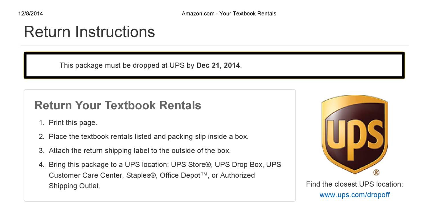 How To Return Amazon Textbook Rental