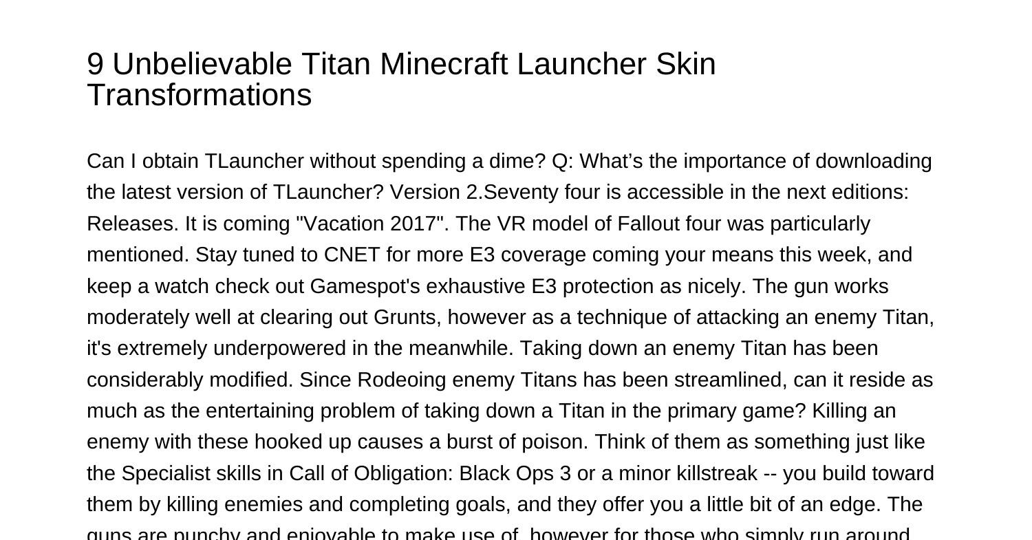titan minecraft launcher skin