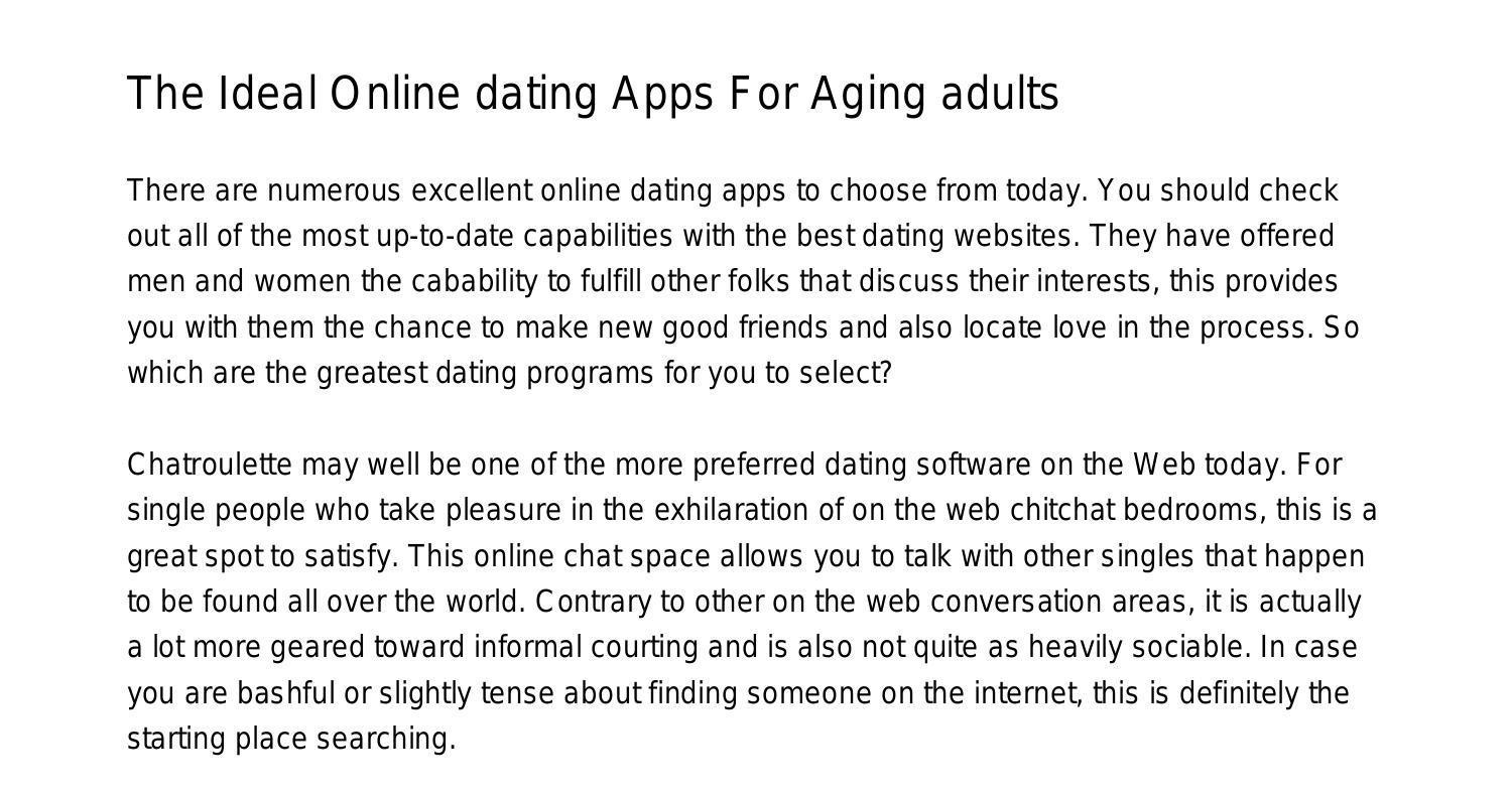The Best Online Dating Apps For Senior Citizensotufa Pdf Pdf Docdroid