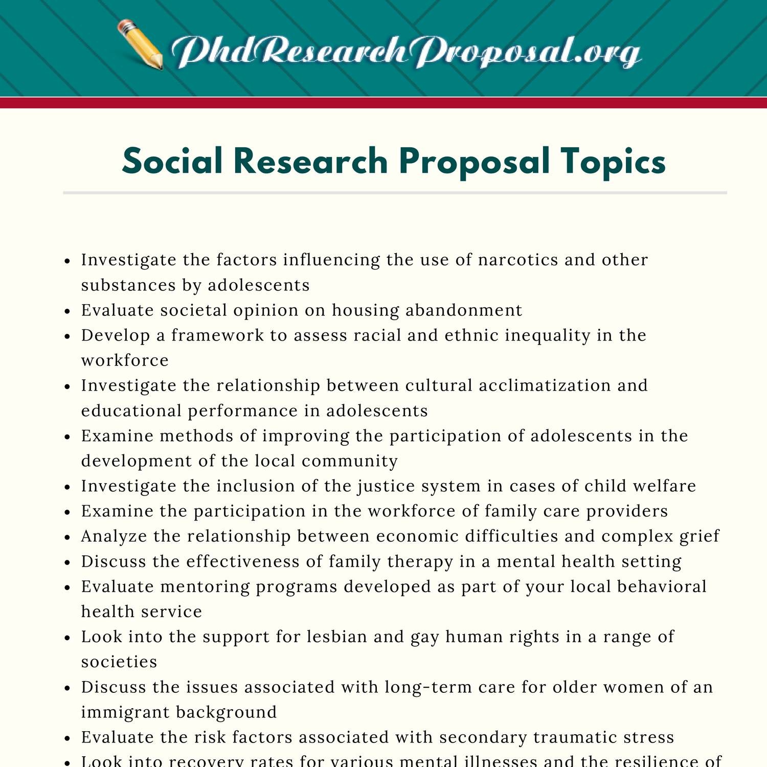 social work quantitative research topics