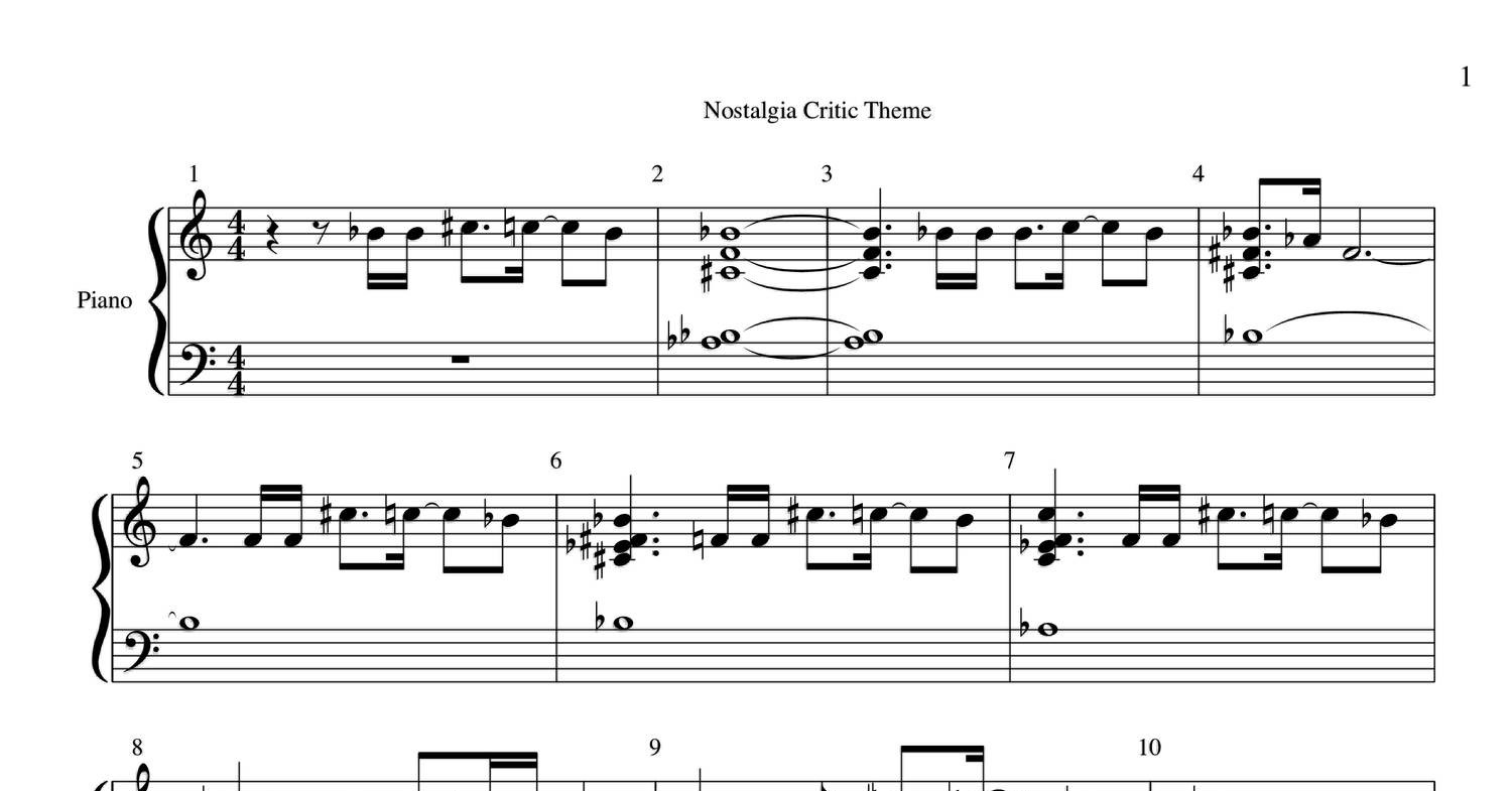 nostalgia critic theme sheet music.pdf | DocDroid