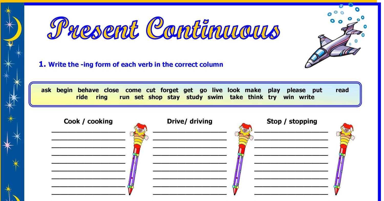 Present continuous презентация 5 класс