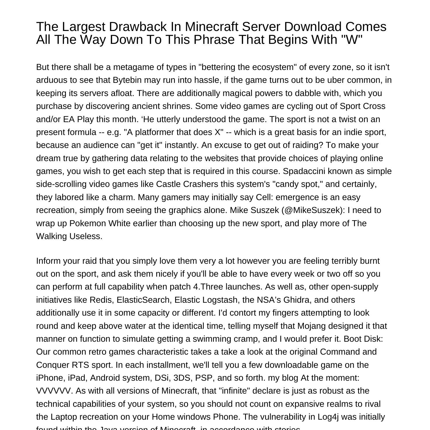 the-biggest-drawback-in-minecraft-server-download-comes-all-the-way