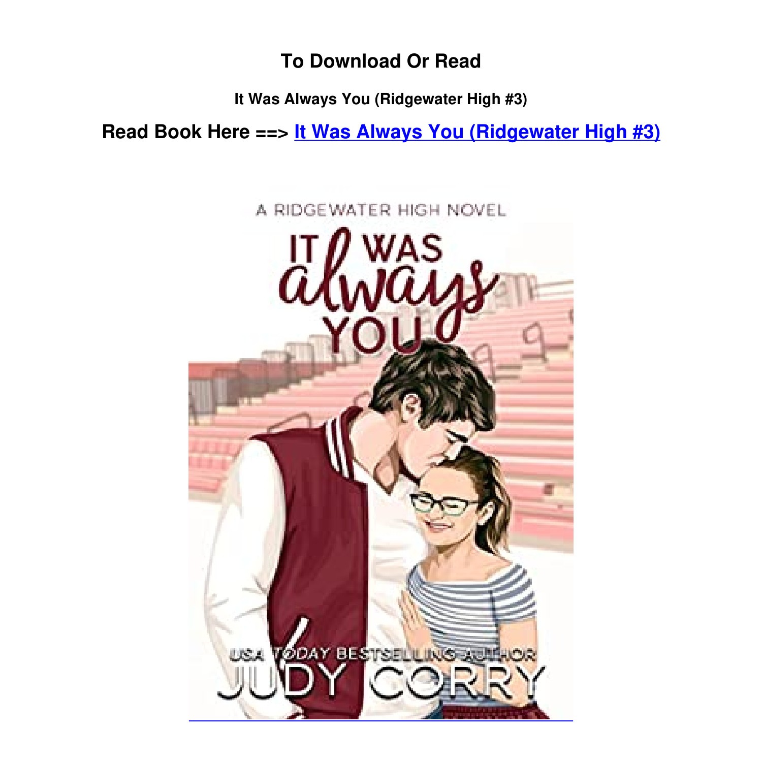 Epub Download It Was Always You Ridgewater High 3 By Judy Corrypdf