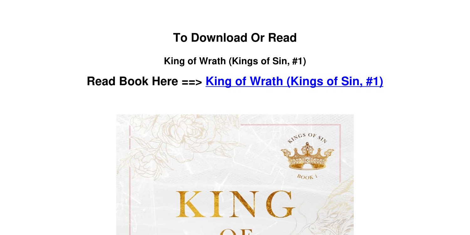 ePub Download King of Wrath Kings of Sin 1 by Ana Huang.pdf