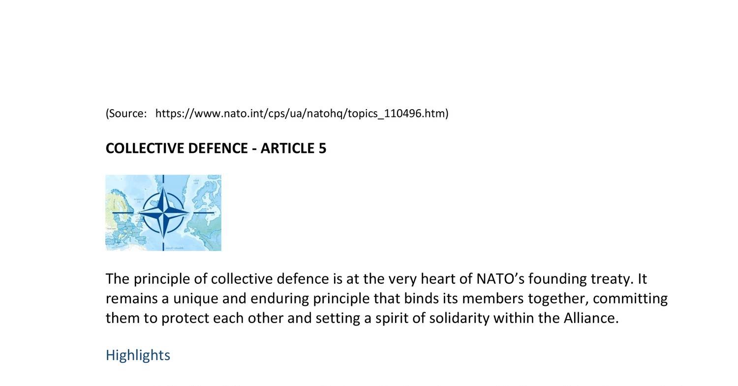 Nato Article 5pdf Docdroid